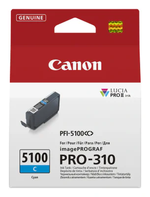 Canon PFI-5100 C, Cyan, 14.4 ml, 1 pc(s), Single pack