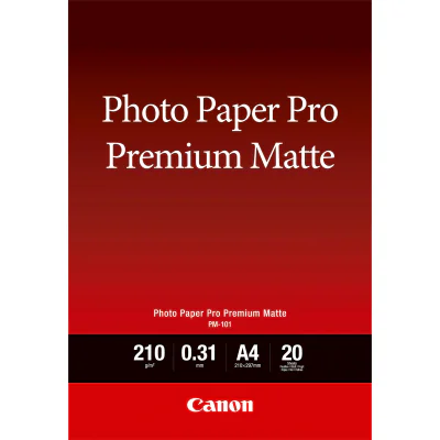 Canon PM-101 Premium Matte Photo Paper A4 - 20 Sheets, A4, 20 sheets