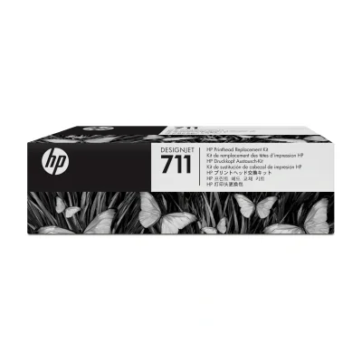 HP 711 DesignJet Printhead Replacement Kit, HP DesignJet T100, T120, T125, T130, T520, T525, T530 Printer series, Thermal inkjet, Black, Cyan, Magenta, Yellow, C1Q10A, China, Singapore, Malaysia, Switzerland, 149 mm
