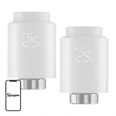 Cap termostatic SONOFF ZigBee TRVZB, pachet de 2 bucăți