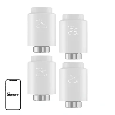 Cap termostatic SONOFF ZigBee TRVZB, pachet de 4 bucăți