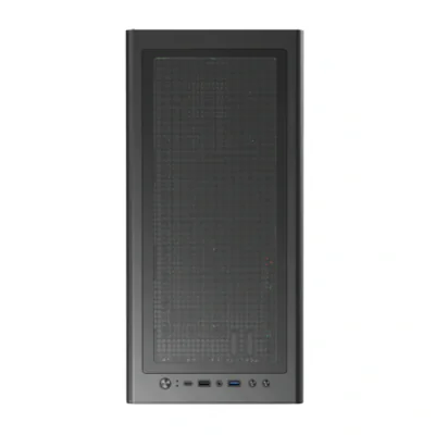Carcasa 1STPLAYER Gaming WD8-BK, 3 ventilatoare aRGB plus PWM, ATX, display, strip LED, telecomanda, negru