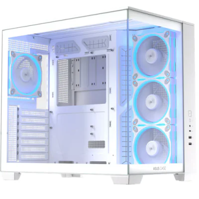 Carcasa ASUS A32 Plus TG ARGB, Mid Tower, White