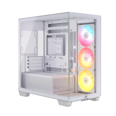 Carcasa Corsair 2800X RS-R ARGB, Micro-ATX, cu 3 ventilatoare incluse RS120-R ARGB, Alb "CC-9011348-WW"