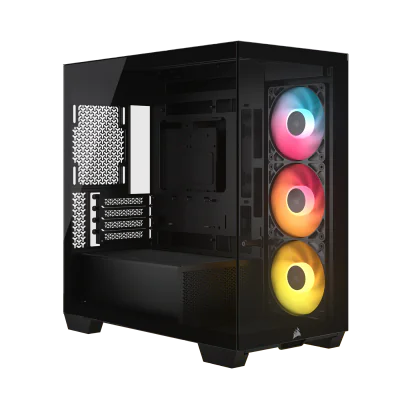 Carcasa Corsair 2800X RS-R ARGB, Micro-ATX, cu 3 ventilatoare incluse RS120-R ARGB, Negru "CC-9011347-WW"