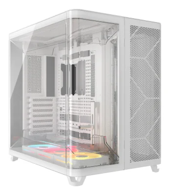 Carcasa Corsair AIR 5400 LX-R RGB LINK, Triple Chamber, Panoramic Glass, Mid-Tower, Alb "CC-9011321-WW"