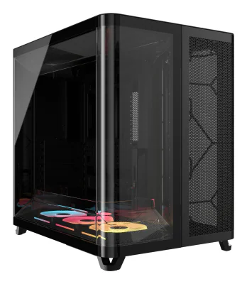 Carcasa Corsair AIR 5400 LX-R RGB LINK, Triple Chamber, Panoramic Glass, Mid-Tower, Negru "CC-9011320-WW"