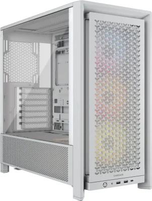 Carcasa CORSAIR FRAME 4000D RS ARGB, Mid Tower, White