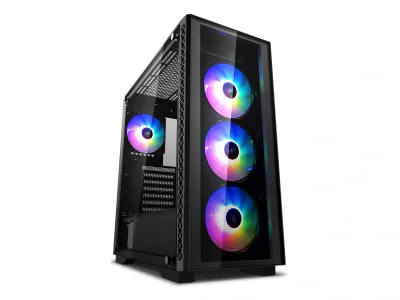 CARCASA DEEPCOOL MATREXX 50 ADD-RGB 4F, Middle Tower E-ATX, fara sursa, sticla securizata, 4xfan, USB 2.0x2, USB 3.0x1, Jack 3.5mmx2, mesh, add RGB "DP-ATX-MATREXX50-AR-4F-NE"