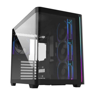Carcasa FSP M580-BP Plus, RGB, Mid Tower, Black
