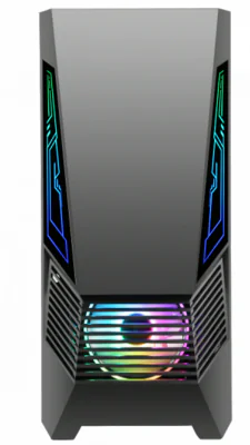 Carcasa gaming Serioux Rogue, tip middle tower, mesh si banda ARGB, Capac superior cu filtru magnetic de praf, panoul lateral: sticla securizata, sasiu: SPCC 0.6T, USB2.0x2+HD Audio, USB 3.0 x1, porturi rezervate pentru ventilator:, față: 1 ventilato