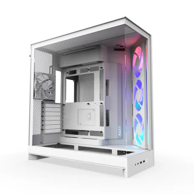 Carcasa NZXT H9 Flow RGB (2025), Dual-Chamber, Mid-Tower, Alb "CM-H92FW-R1"