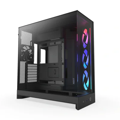 Carcasa NZXT H9 Flow RGB (2025), Dual-Chamber, Mid-Tower, Negru "CM-H92FB-R1"