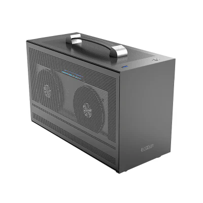 CARCASA PCCOOLER, Mini Tower, ITX, fara sursa, fereastra laterala tip MESH, gri, USB 3.2 gen 1 x 1, USB Type-C x 1, "MINI I100G PRO MESH"