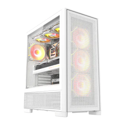 Carcasă pentru computer DarkFlash AIRNOVA (albă) + 3 ventilatoare