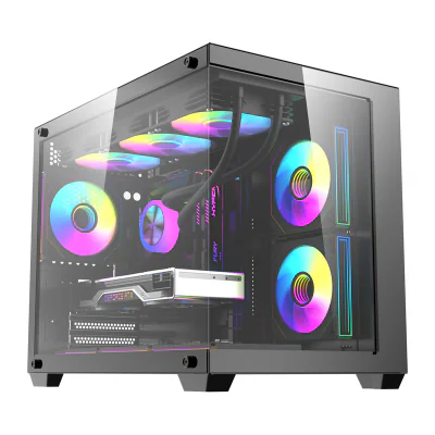 Carcasă pentru computer DarkFlash B275 PRO (negru) + 6 ventilatoare