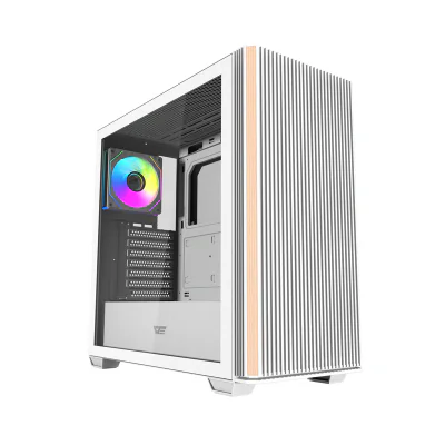 Carcasă pentru computer Darkflash DS900WS (alb) + 4 ventilatoare ARGB