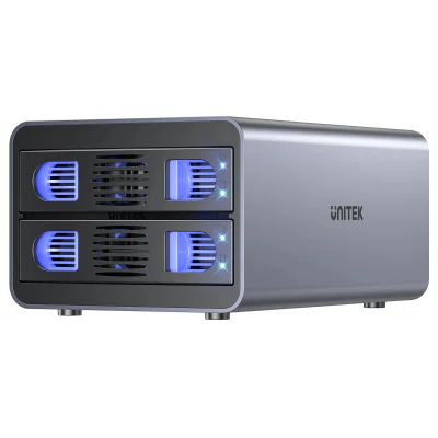 Carcasă RAID externă UNITEK S1308C01-EU, 2 x SATA 2,5 / 3,5", 40 TB, 10 Gbps