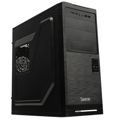 Carcasa SPACER SPCS-OC-STYLE, Mid Tower NEGRU