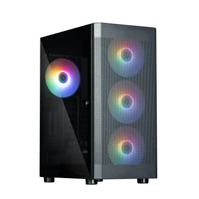 CARCASA Zalman "i4 TG", middle tower, gaming, fara sursa, suporta 8xfan, 4xfan 140mm inclus, PSU shroud, USB 3.1 gen1 x 2, USB 2.0 x 1, audio+mic, 7 sloturi expansiune + 2 verticale, negru, "i4 TG Black"