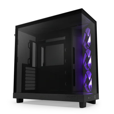CARCASE NZXT H6 Flow RGB, Compact Dual-chamber, MiddleTower, Negru "CC-H61FB-R1 "
