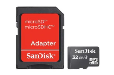 Card de Memorie MicroSDHC SanDisk 32GB, Adaptor SD, Class 4