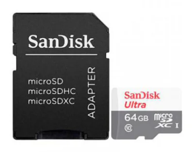 Card de Memorie MicroSDHC SanDisk , 64GB, Adaptor SD, Class 10