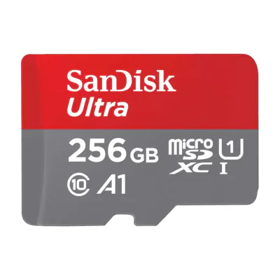 Card de Memorie MicroSDXC SanDisk, 256GB, UHS-I, Class 10, 80MB/s + Adaptor