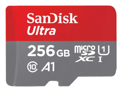 Card de Memorie MicroSDXC SanDisk, 256GB, UHS-I, Class 10, 80MB/s + Adaptor
