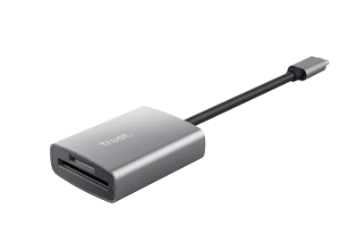 Cardreader USB-C Trust Dalyx Fast, carduri compatibile micro-SD, SD, gri