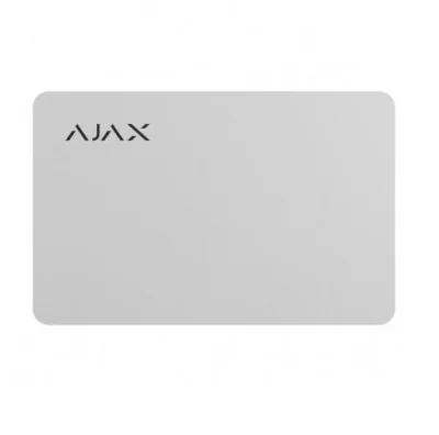 Cartela de proximitate Ajax Pass WH, 13.56 MHz, alb;Criptare 128-bit; Protectii: criptare, autentificare, interceptie semnal; Conectare: max 13 hub-uri; Capacitate sistem: max 50 - Hub 2, max 99 - Hub Plus, max 200 - Hub 2 Plus; Temperatura de functi