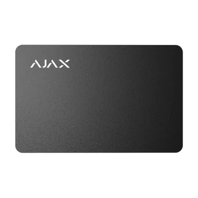 Cartela de proximitate Ajax Pass WH, 13.56 MHz, negru; Criptare 128-bit; Protectii: criptare, autentificare, interceptie semnal; Conectare: max 13 hub-uri; Capacitate sistem: max 50 - Hub 2, max 99 - Hub Plus, max 200 - Hub 2 Plus; Temperatura de fun