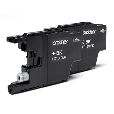 Cartuș cerneală BROTHER LC-1240BKBP2, negru, pentru DCP-J525W/DCP-725DW/DCP-J925DW, MFC-J430W/MFC-J625DW/MFC-J825DW/MFC-J5910DW/MFC-J6510DW/MFC-J6710DW/MFC-J6910DW
