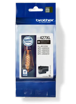 Cartuș cerneală BROTHER LC-427XLBK, negru, pentru HL-J6010DW, MFC-J5955DW, MFC-J6955DW