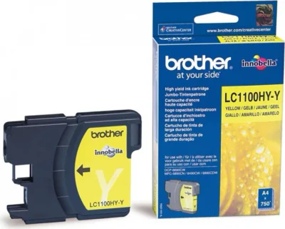 Brother LC1100HYY, High (XL) Yield, Yellow, Pigment-based ink, 1 pc(s), 750 pages, Single pack