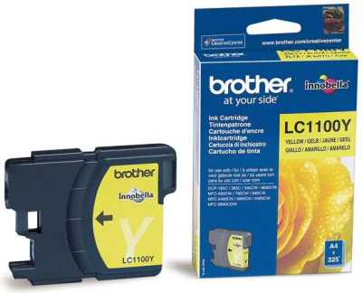 Brother LC1100Y, Yellow, Pigment-based ink, 1 pc(s), 325 pages, Single pack