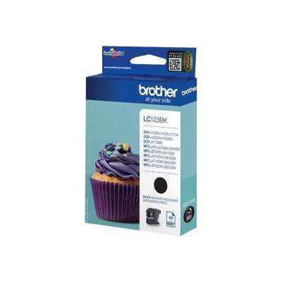 Brother LC123BK, Black, Pigment-based ink, 1 pc(s), 600 pages, Single pack