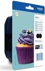 Brother LC123BKBP2, Black, Pigment-based ink, 2 pc(s), 600 pages, Twin pack