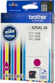Brother LC525XLM, High (XL) Yield, Magenta, Pigment-based ink