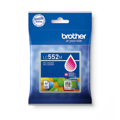 Brother LC552M, Magenta, Pigment-based ink, 1 pc(s), 550 pages, Single pack