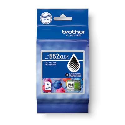 Brother LC552XLBK, Black, Pigment-based ink, 1 pc(s), 3000 pages, Single pack
