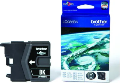 Cartuș cerneală BROTHER LC985BK, negru, pentru DCP-J515W DCPJ125 DCPJ140W DCPJ315W MFCJ265W MFCJ410 MFCJ415W