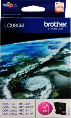 Brother LC985M, Magenta, Pigment-based ink, 1 pc(s), 260 pages, Single pack