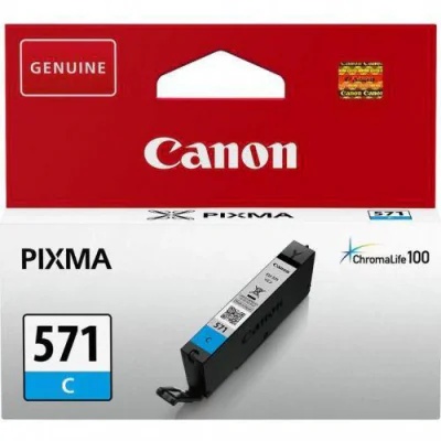 Canon CLI-571C Cyan Ink Cartridge, Standard Yield, Cyan, 7 ml, 1 pc(s), 173 pages