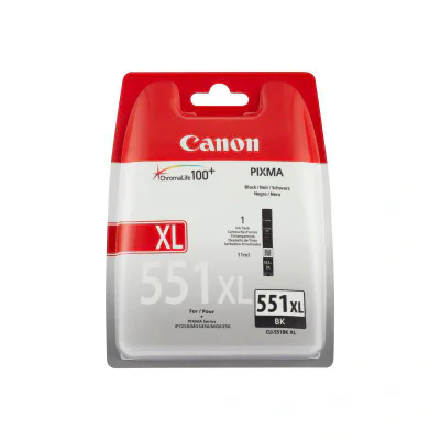 Cartus cerneala Canon CLI-551XL, black, capacitate 11ml, pentru Canon Pixma IP7250, Pixma IP8750, Pixma IX6850, Pixma MG5450, Pixma MG5550, Pixma MG6350, Pixma MG6450, Pixma MG7150, Pixma MX925.