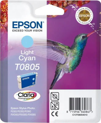 Cartuș cerneală EPSON C13T08054011, cyan, pentru Epson Stylus Photo RX685 - Epson Stylus Photo RX585 - Epson Stylus Photo RX560 - Epson Stylus Photo R360 - Epson Stylus Photo R285 - Epson Stylus Photo R265 - Epson Stylus Photo PX830FWD - Epson