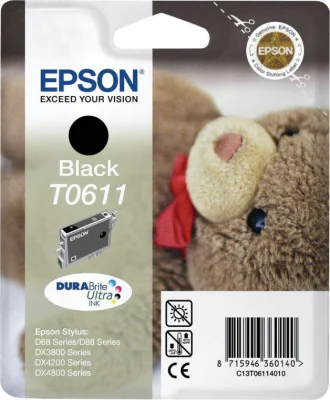 Cartuș cerneală EPSON Cartuş Black T0611 DURABrite Ultra, negru, pentru Stylus D68 Photo Edition, D88, D88+