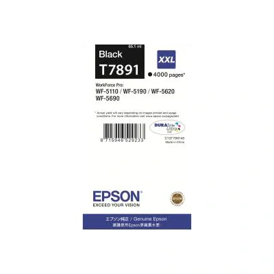 Epson Ink Cartridge XXL Black, High (XL) Yield, Black, Pigment-based ink, 65.1 ml, 1 pc(s), Single pack