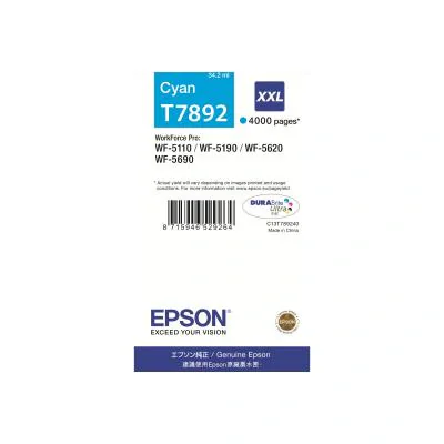 Cartuș cerneală EPSON Ink Cartridge XXL Cyan, cyan, pentru WF-5110/WF-5190/WF-5620/WF-5690