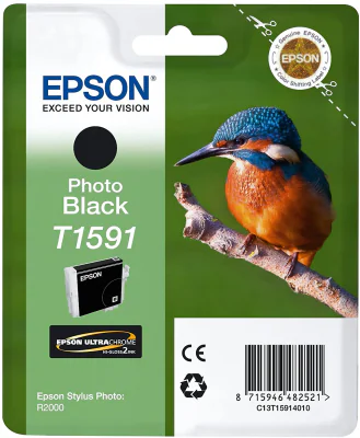 Cartuș cerneală EPSON T1591 Photo Black, negru, pentru Epson Stylus Photo R2000